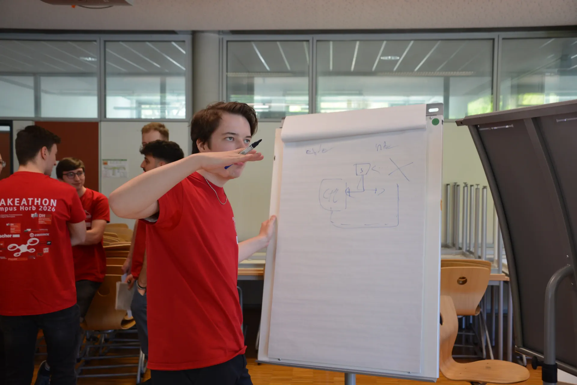 Konstruktion am Drohnen-Prototypen.